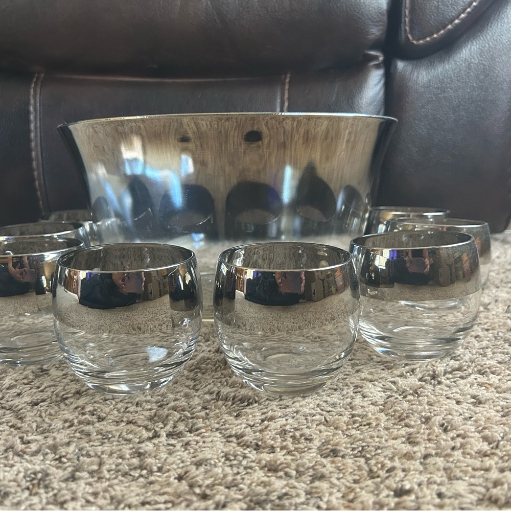 MCM Punch Bowl and Cups